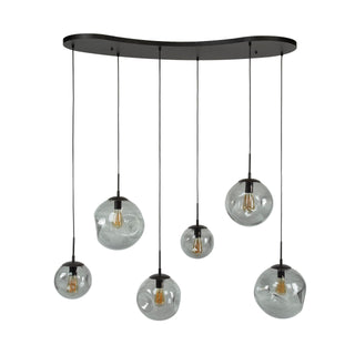 Hanglamp Stellar Black artic zwart - 6-lichts, 135 cm breed
