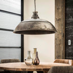 Hanglamp Industry oud zilver - 1-lichts, diameter 80 cm