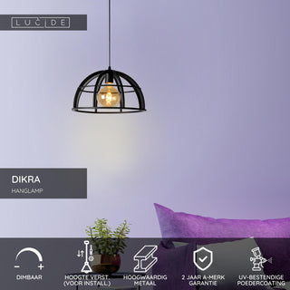 DIKRA - Suspension - Ø 40 cm - 1xE27 - Noir