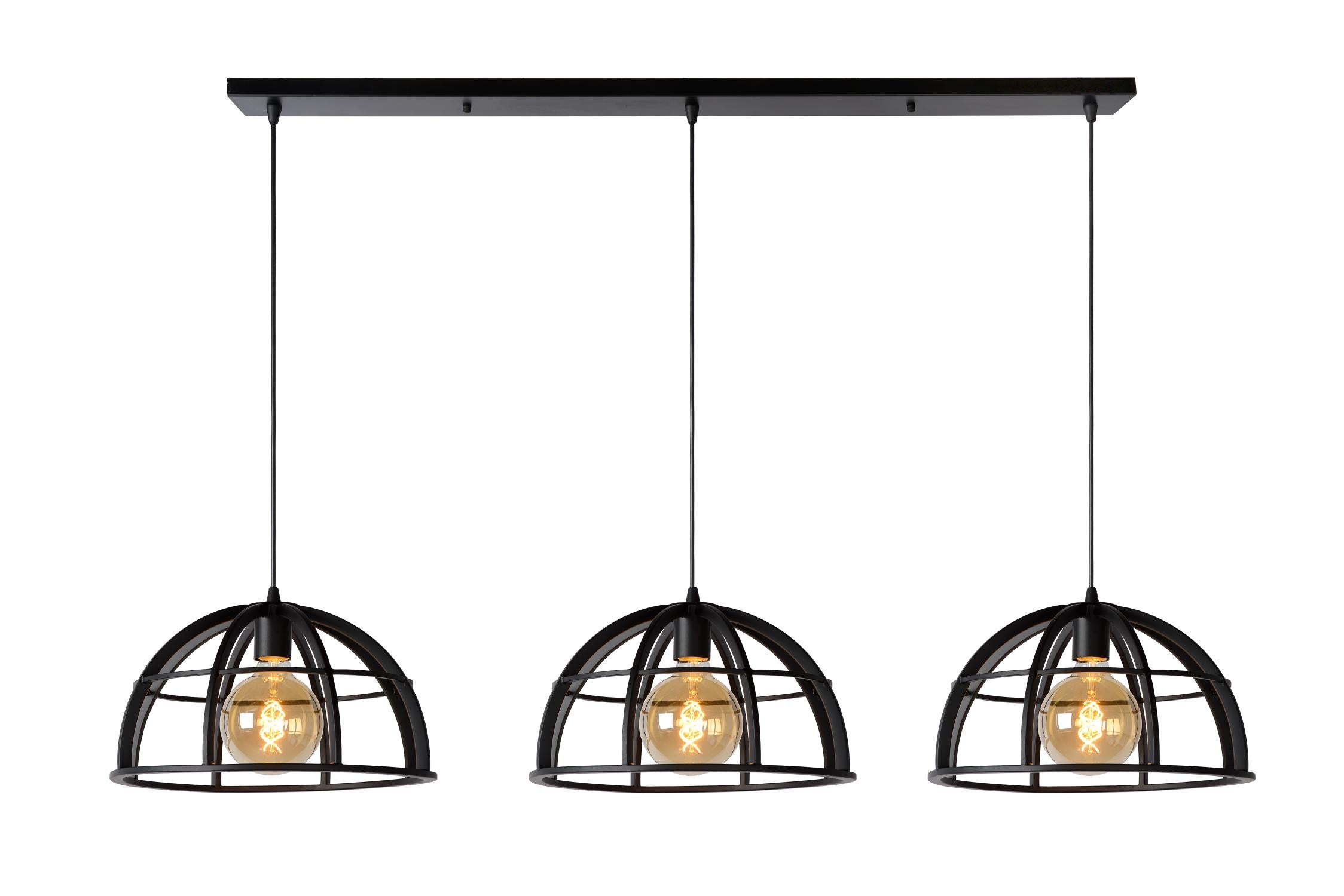 DIKRA - Suspension - Ø 40 cm - 3xE27 - Noir