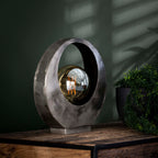 Lampe de table Full Moon argent vieilli - 1 lumière, hauteur 32 cm