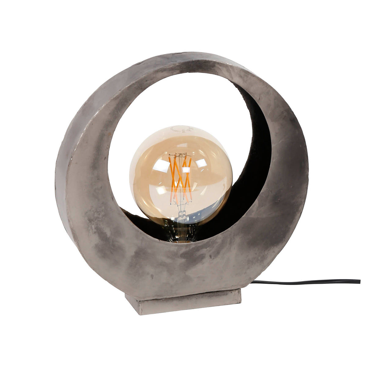 Lampe de table Full Moon argent vieilli - 1 lumière, hauteur 32 cm
