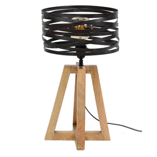 Table lamp Twist slate grey - 1-light, 50 cm high