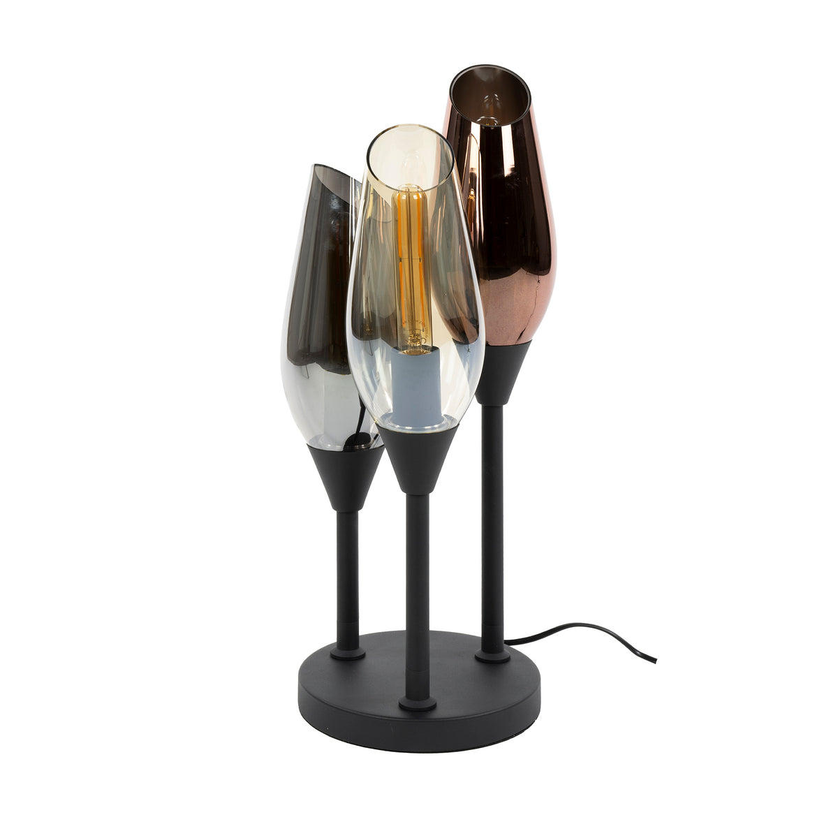 Table lamp Cocoon black - 3-light, 59 cm high