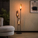 Lampadaire Cocoon noir - 3 lumières, hauteur 168 cm