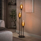 Lampadaire Cocoon brun sienna ombré - 3 lumières, hauteur 168 cm