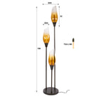 Lampadaire Cocoon brun sienna ombré - 3 lumières, hauteur 168 cm