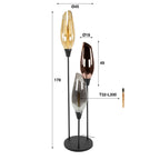 Lampadaire Cocoon XL noir - 3 lumières, hauteur 178 cm