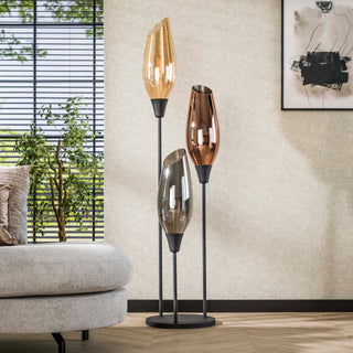 Lampadaire Cocoon XL noir - 3 lumières, hauteur 178 cm