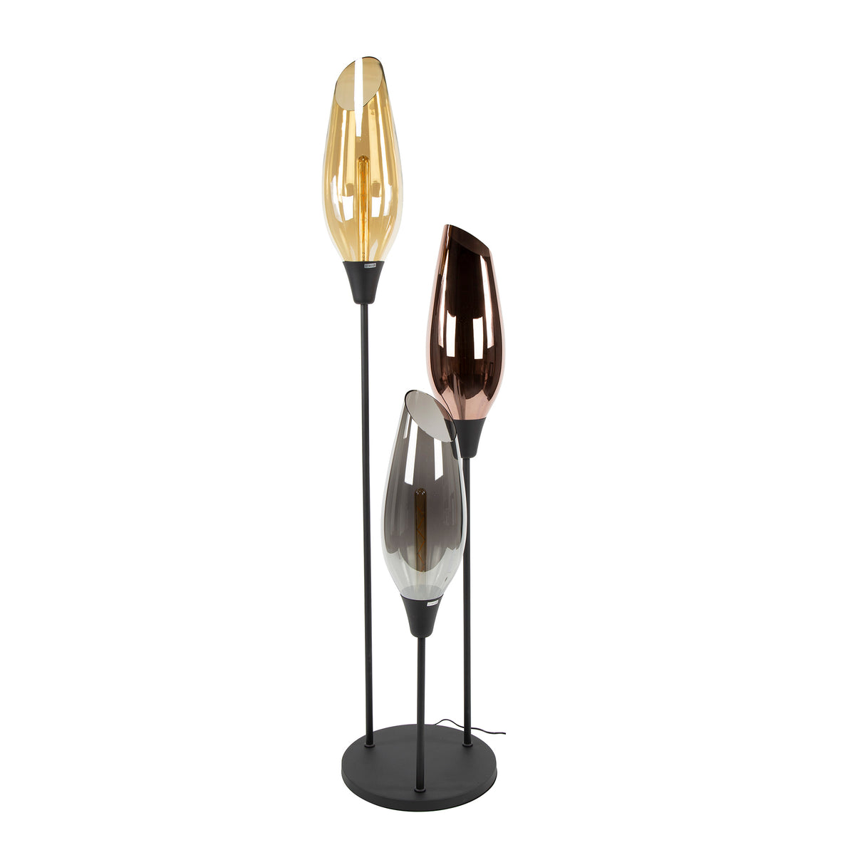 Floor lamp Cocoon XL black - 3-light, 178 cm high