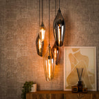 Suspension Cocoon noir - 5 lumières, diamètre 60 cm