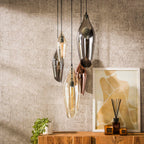 Suspension Cocoon noir - 5 lumières, diamètre 60 cm