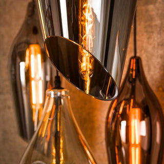 Suspension Cocoon noir - 5 lumières, diamètre 60 cm