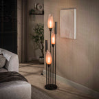 Vloerlamp Cocoon sienna bruin frosted - 5-lichts, 178 cm hoog