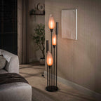 Vloerlamp Cocoon sienna bruin frosted - 5-lichts, 178 cm hoog