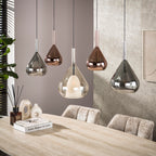 Suspension Wings noir - 5 lumières, largeur 123 cm