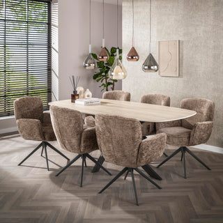 Suspension Wings noir - 5 lumières, largeur 123 cm