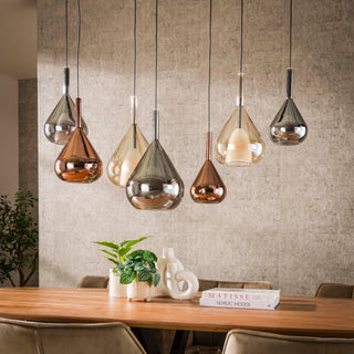 Pendant lamp Wings black - 4+3-light, 120 cm wide