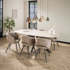 Pendant lamp Wings black - 4+3-light, 120 cm wide