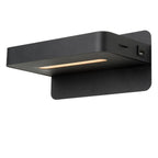 ATKIN - Bedlamp / Wandlamp - LED - 1x6W 3000K - Met USB oplaadpunt - Zwart