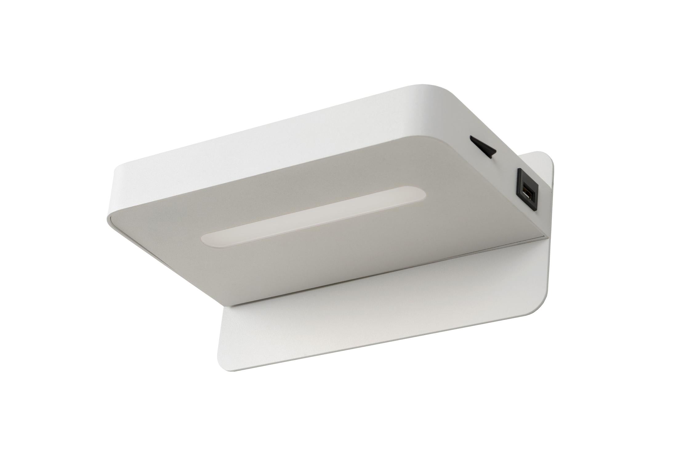 ATKIN - Bed light / Wall light - LED - 1x6W 3000K - With USB charging point - White