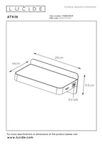 ATKIN - Bed light / Wall light - LED - 1x6W 3000K - With USB charging point - White