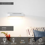 ATKIN - Bed light / Wall light - LED - 1x6W 3000K - With USB charging point - White