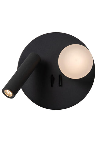 MATIZ - Bed light / Wall light - Ø 16.5 cm - LED - 3000K - With USB charging point - Black