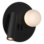 MATIZ - Bed light / Wall light - Ø 16.5 cm - LED - 3000K - With USB charging point - Black