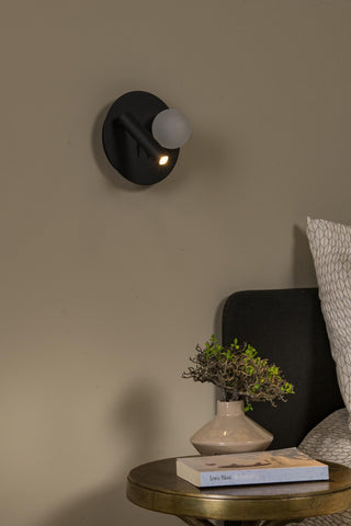MATIZ - Bed light / Wall light - Ø 16.5 cm - LED - 3000K - With USB charging point - Black