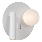 MATIZ - Bed light / Wall light - Ø 16.5 cm - LED - 3000K - With USB charging point - White