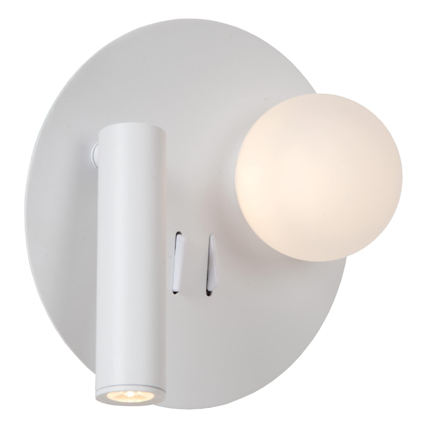 MATIZ - Bed light / Wall light - Ø 16.5 cm - LED - 3000K - With USB charging point - White