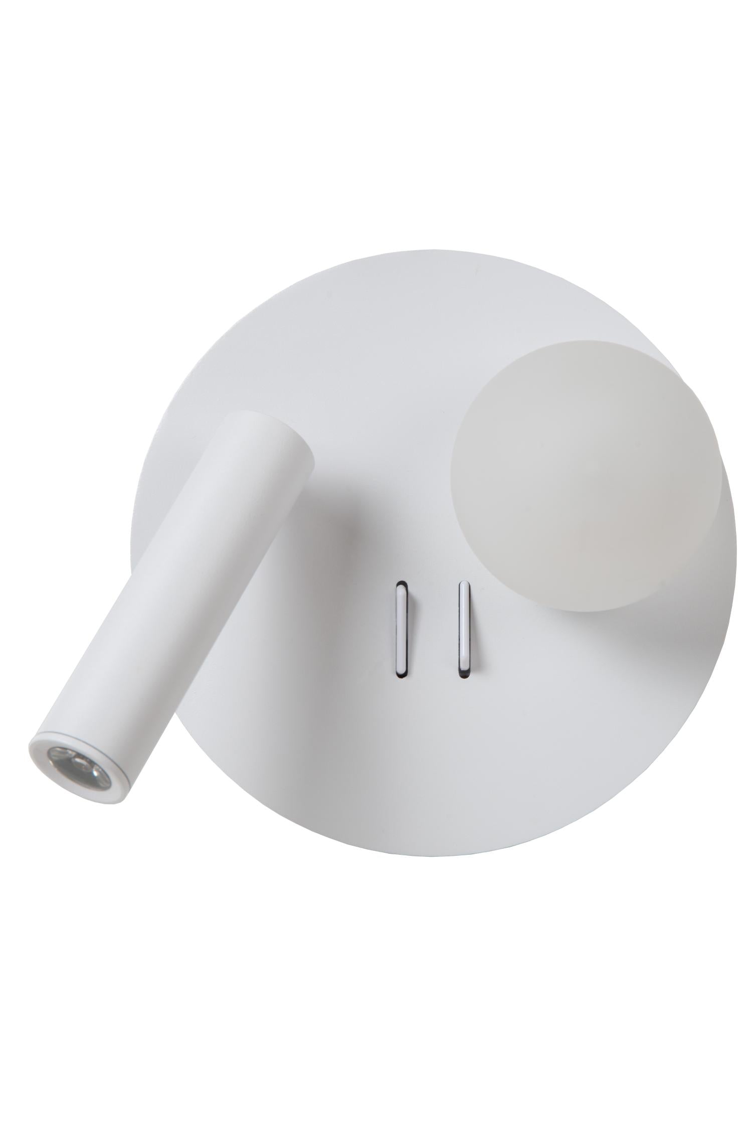 MATIZ - Bed light / Wall light - Ø 16.5 cm - LED - 3000K - With USB charging point - White
