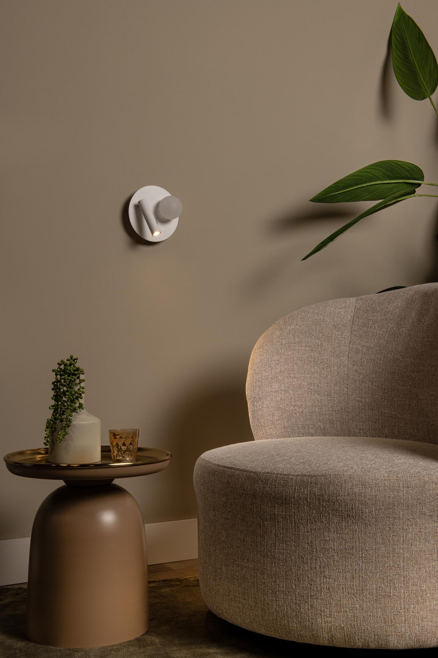 MATIZ - Bed light / Wall light - Ø 16.5 cm - LED - 3000K - With USB charging point - White