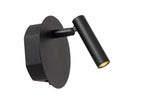 JOLIJN - Lampe de chevet / Applique murale rechargeable - Batterie/Pile - Ø 10,2 cm - LED - 1x2W 3000K - Magnétique - Noir