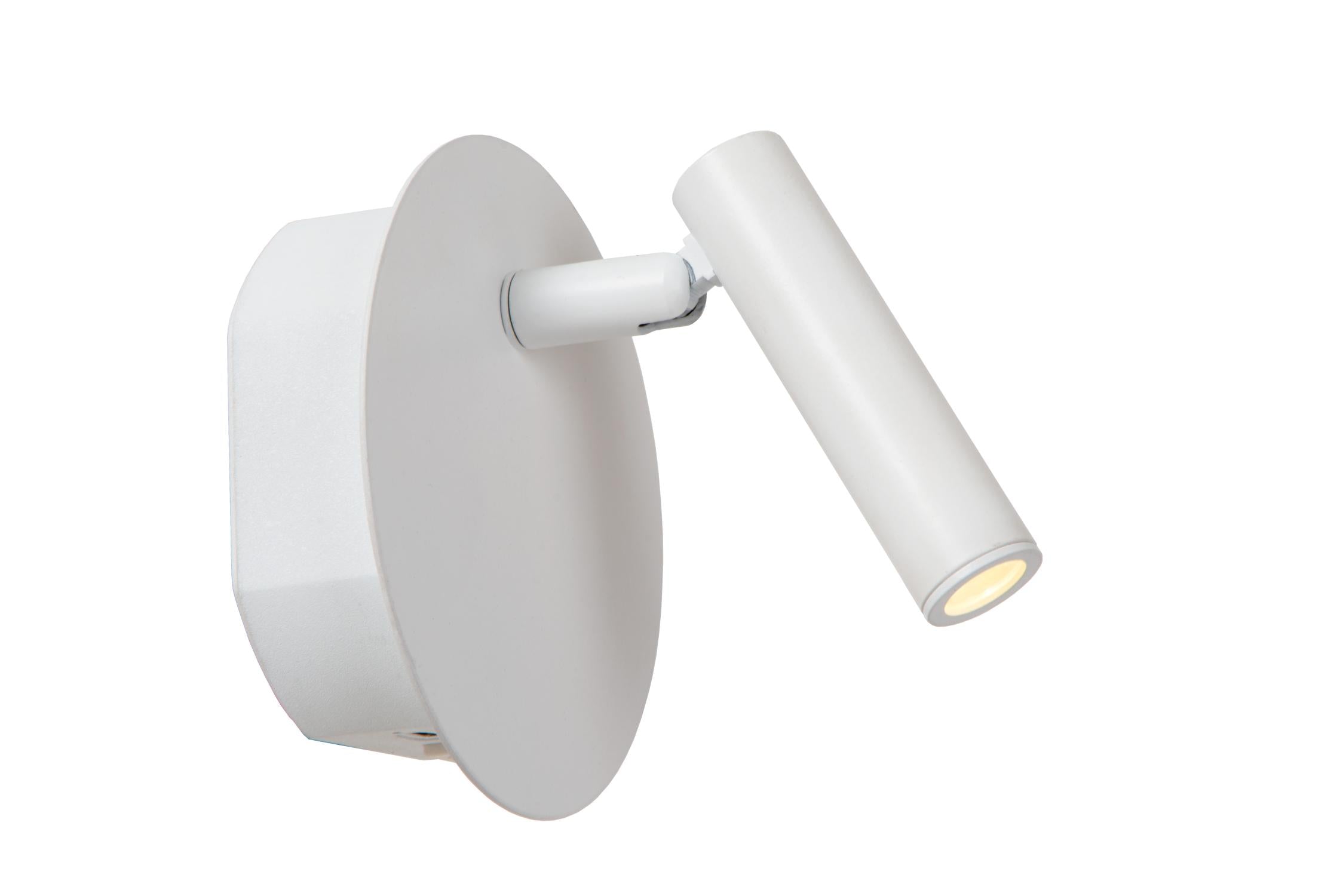 JOLIJN - Oplaadbare Bedlamp / Wandlamp - Accu/Batterij - Ø 10,2 cm - LED - 1x2W 3000K - Magnetisch - Wit