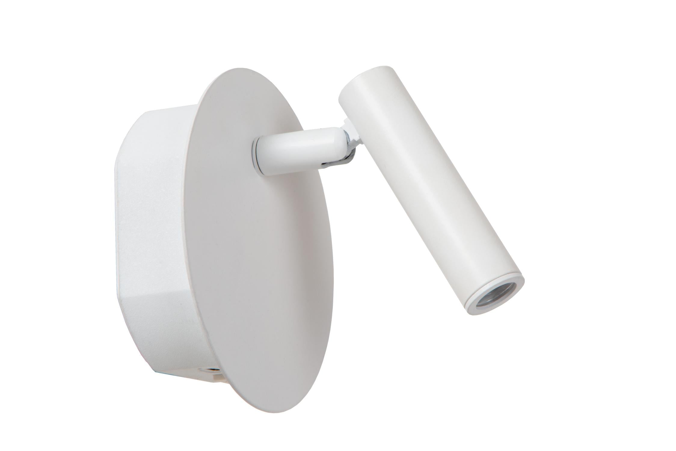 JOLIJN - Oplaadbare Bedlamp / Wandlamp - Accu/Batterij - Ø 10,2 cm - LED - 1x2W 3000K - Magnetisch - Wit