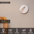 JOLIJN - Oplaadbare Bedlamp / Wandlamp - Accu/Batterij - Ø 10,2 cm - LED - 1x2W 3000K - Magnetisch - Wit