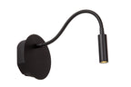 JOLIJN - Rechargeable bed light / wall light - Battery - Ø 11 cm - LED - 1x2W 3000K - Magnetic - Black