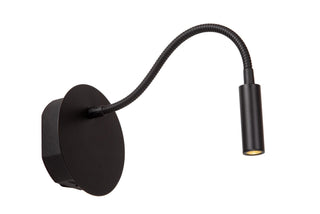 JOLIJN - Rechargeable bed light / wall light - Battery - Ø 11 cm - LED - 1x2W 3000K - Magnetic - Black