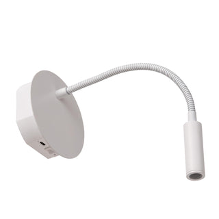 JOLIJN - Rechargeable bed light / wall light - Battery - Ø 11 cm - LED - 1x2W 3000K - Magnetic - White