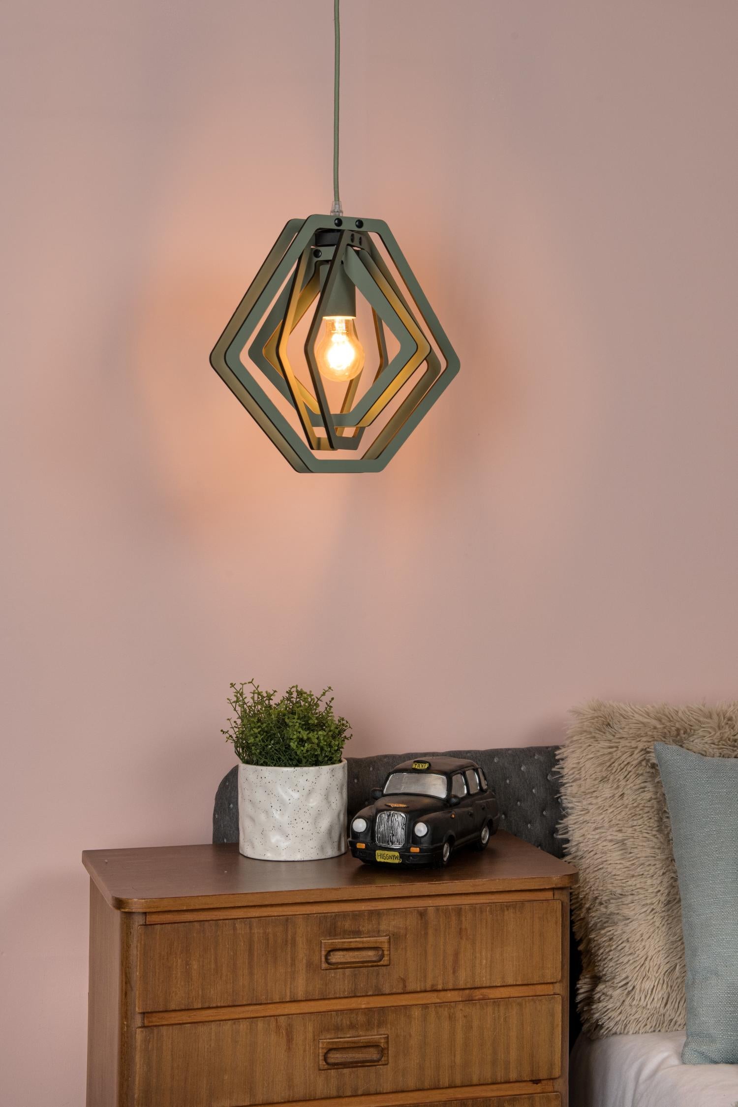 MAURO - Pendant light Children's room - 1xE27 - Green