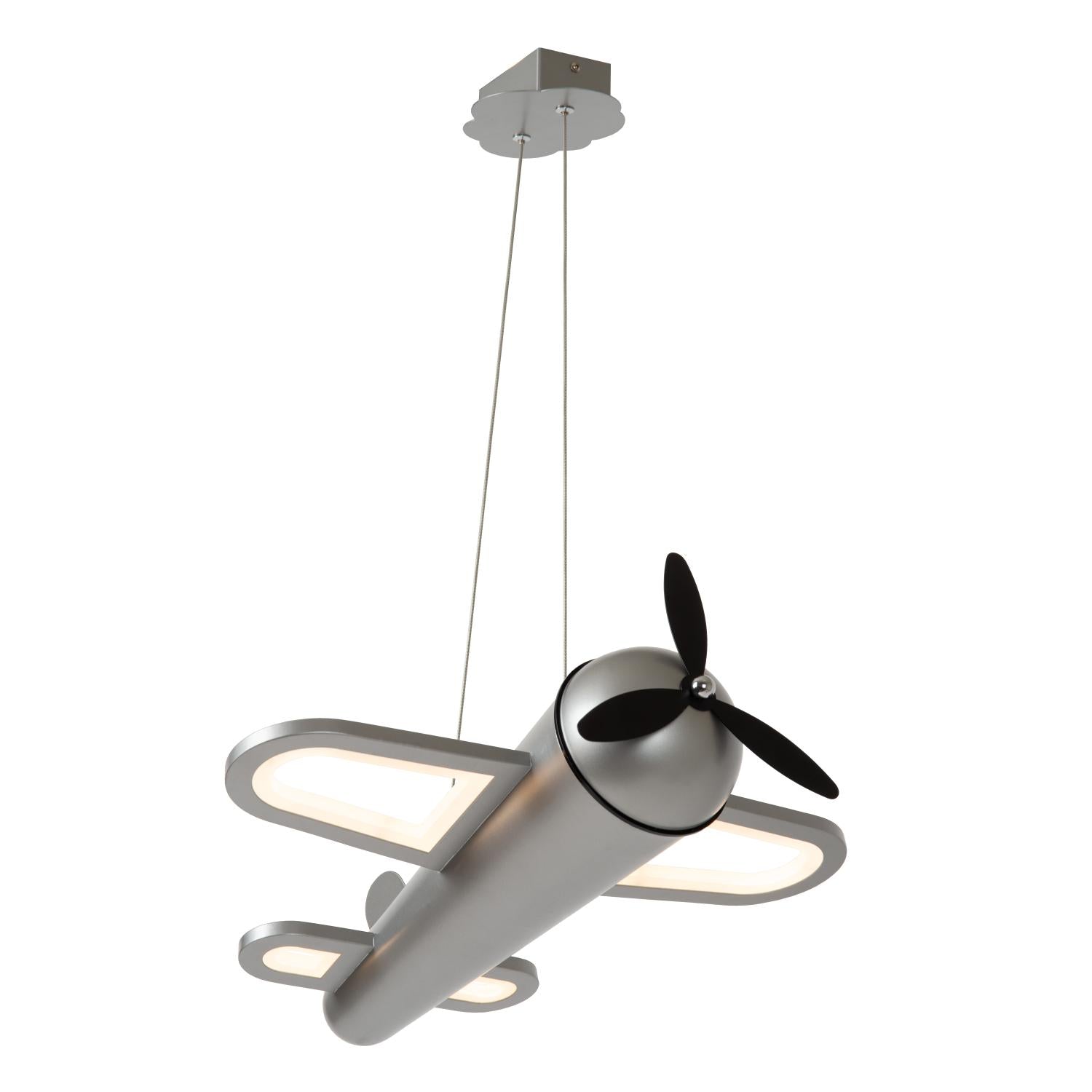 FOKKER - Pendant light Children's room - LED - 1x28W 2500K - Iron grey