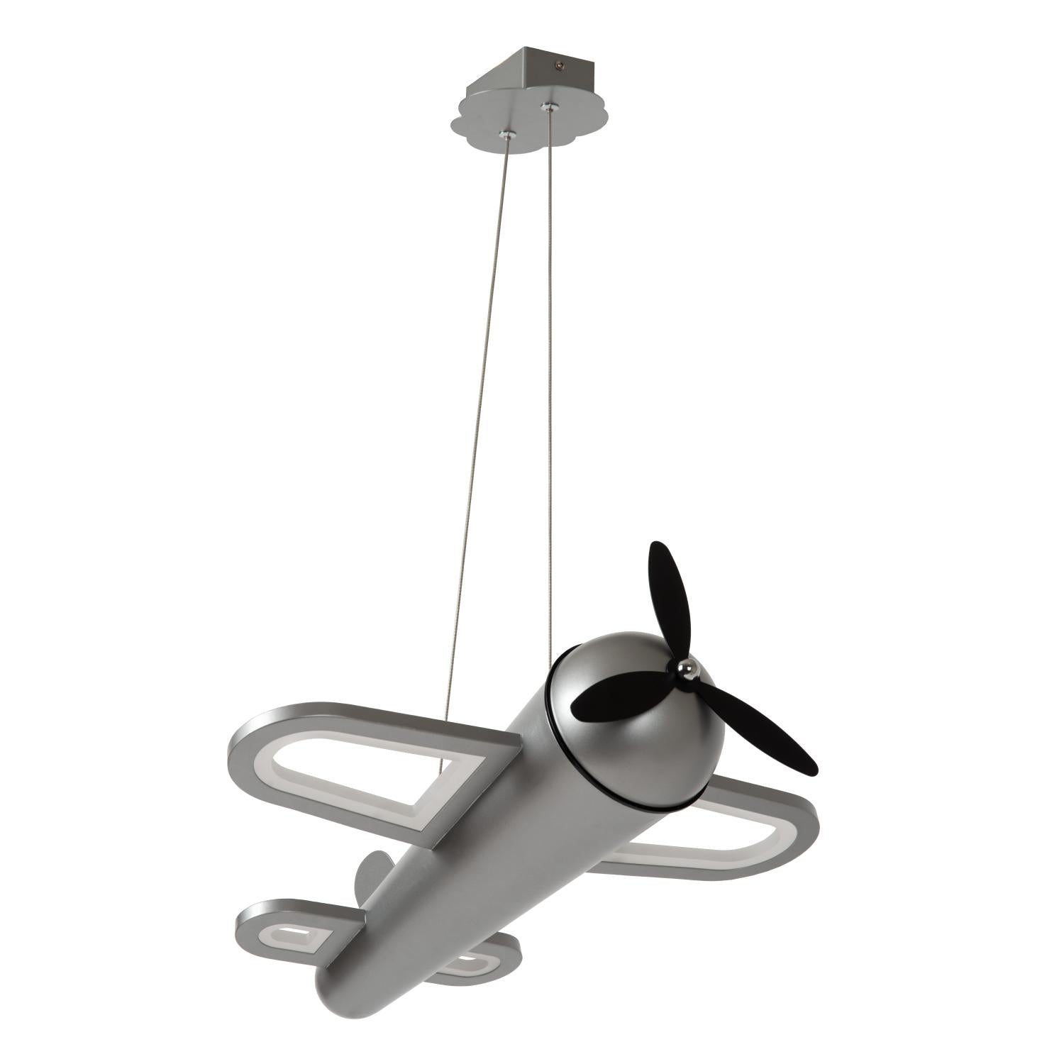FOKKER - Pendant light Children's room - LED - 1x28W 2500K - Iron grey
