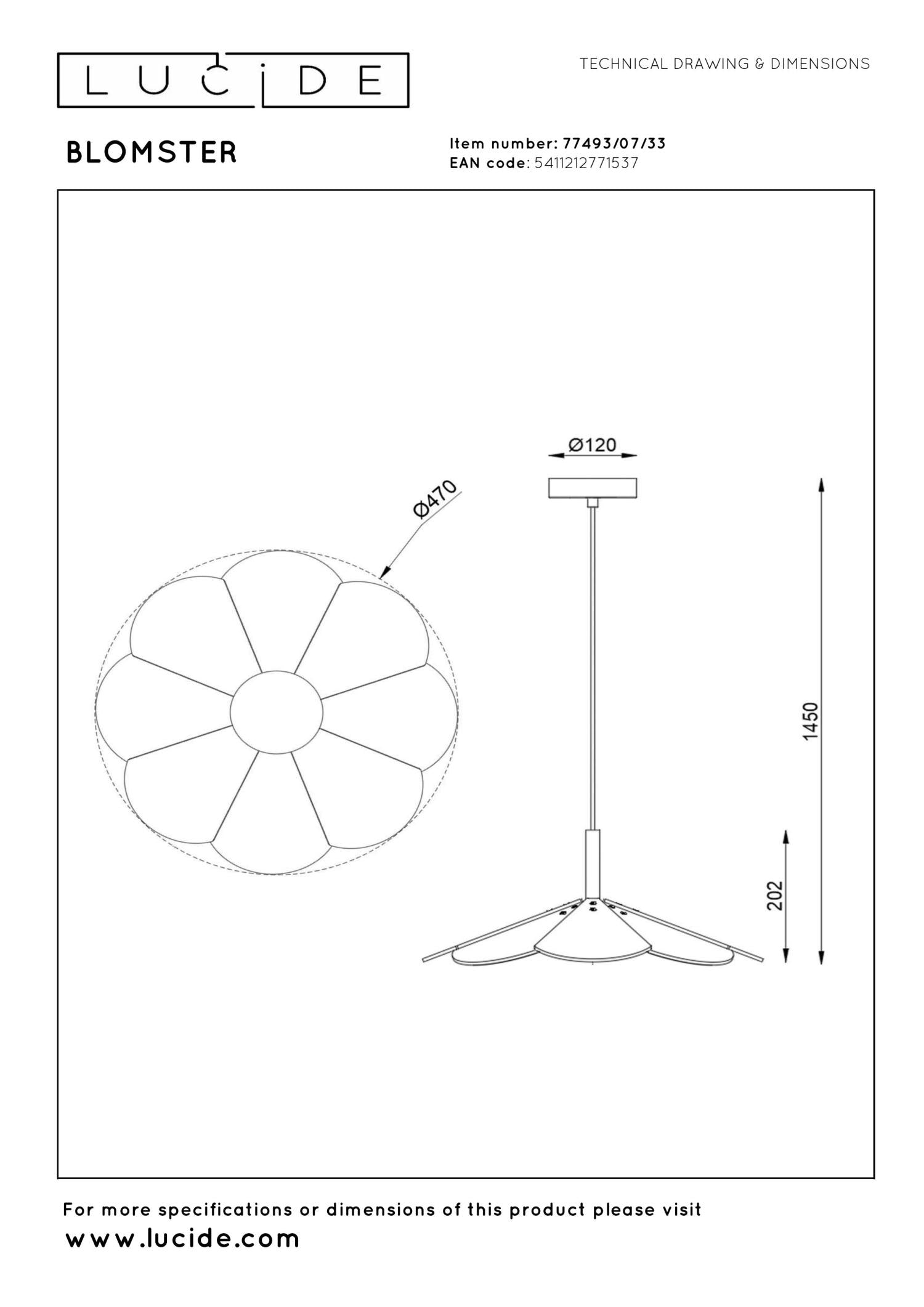 BLOMSTER - Suspension - Ø 47 cm - LED Var. - 1x9W 2700K - Vert | Essential