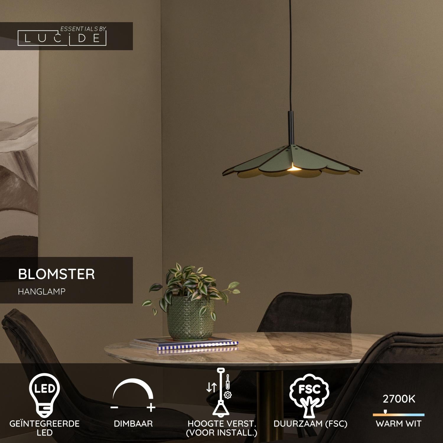 BLOMSTER - Suspension - Ø 47 cm - LED Var. - 1x9W 2700K - Vert | Essential