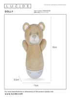 DOLLY - Night light Children's room - Batteries - LED - 1x3W 2700K - With music function - Brown