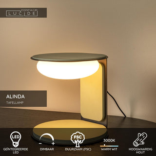 ALINDA - Tafellamp - Ø 20 cm - LED Dimb. - 1x9W 3000K - Groen | Essential