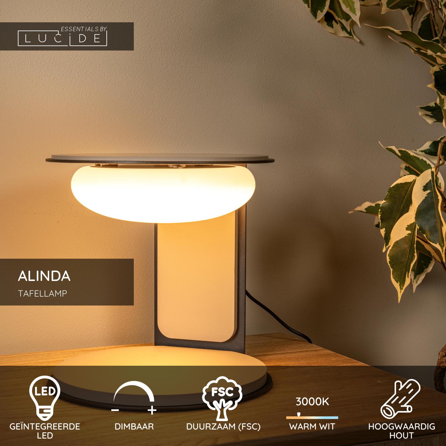 ALINDA - Lampe de table - Ø 20 cm - LED Var. - 1x9W 3000K - Taupe | Essential