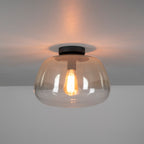 Ceiling lamp Pulse Shaded amber glass - 1-light, diameter 36 cm